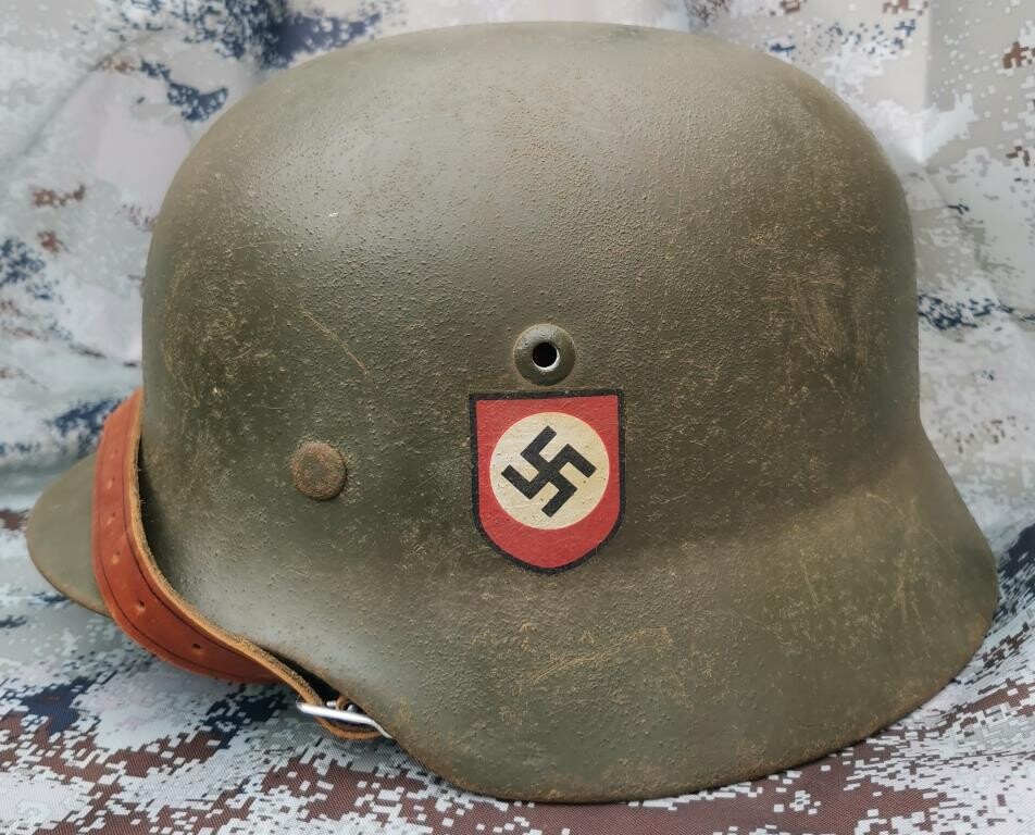 Restored German helmet M35 DD, Waffen SS