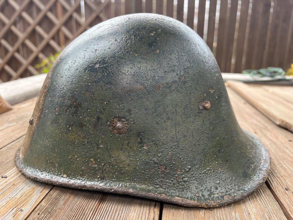 Romanian helmet and dogtag / from Stalingrad