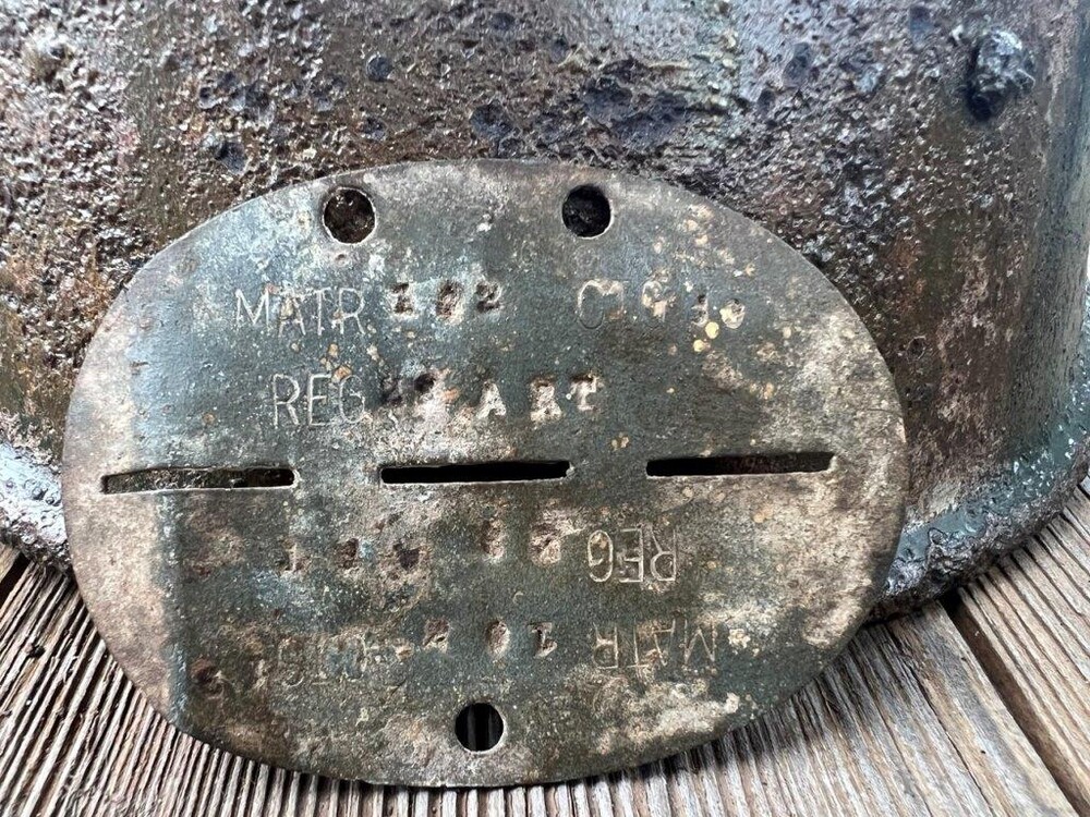 Romanian helmet and dogtag / from Stalingrad