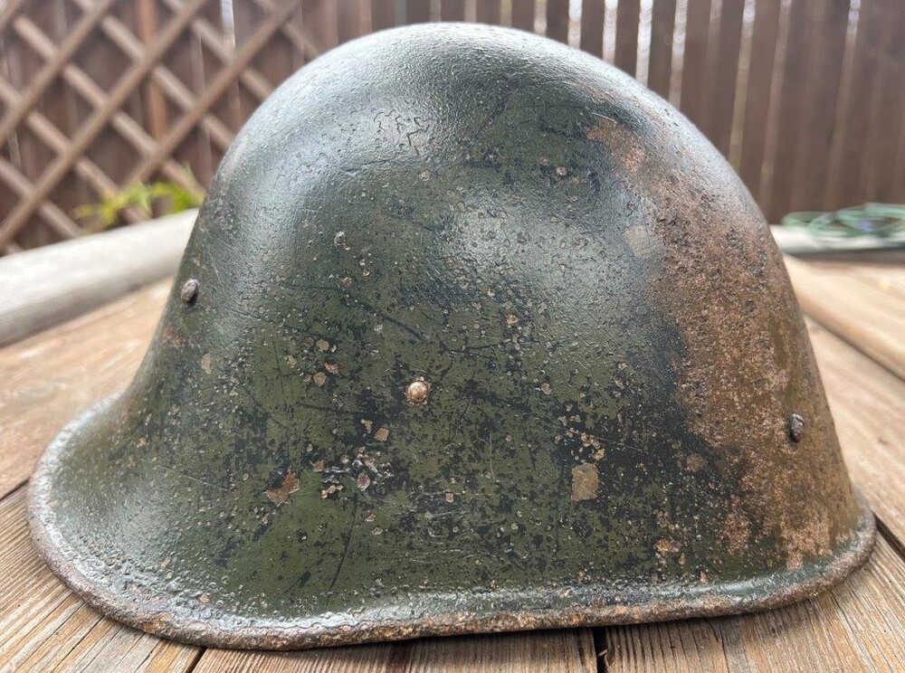 Romanian helmet and dogtag / from Stalingrad