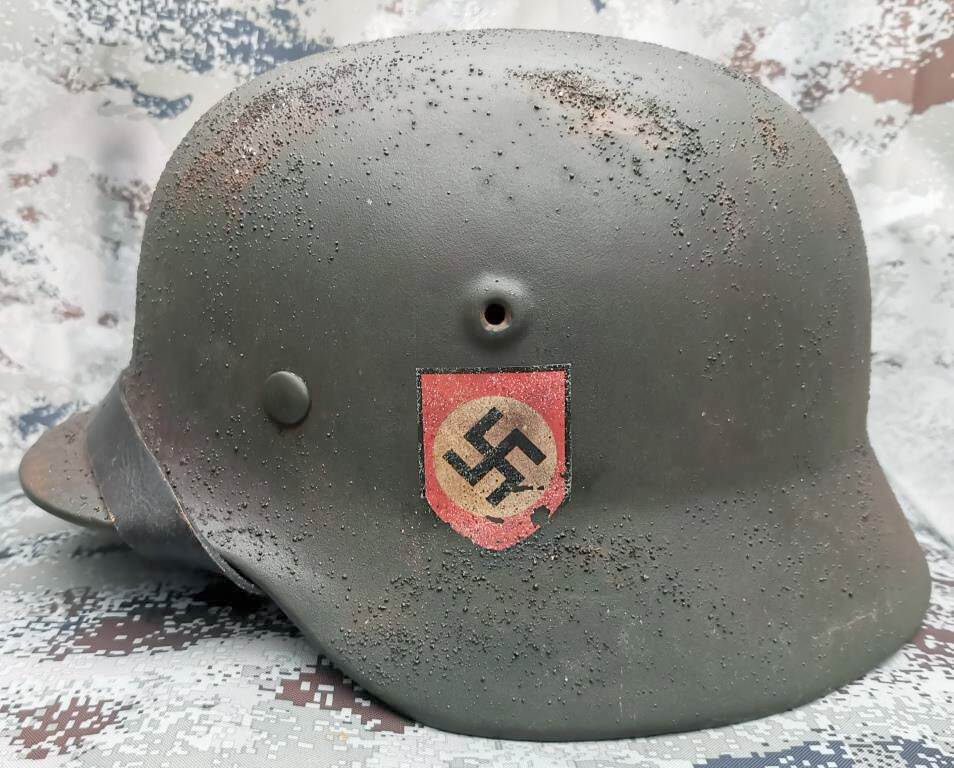 Restored German helmet M35 DD, Waffen SS