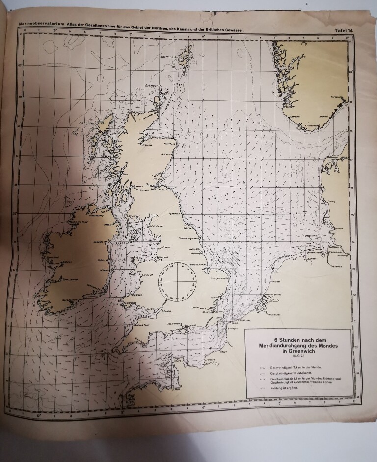 Atlas of North Sea currents and British waters