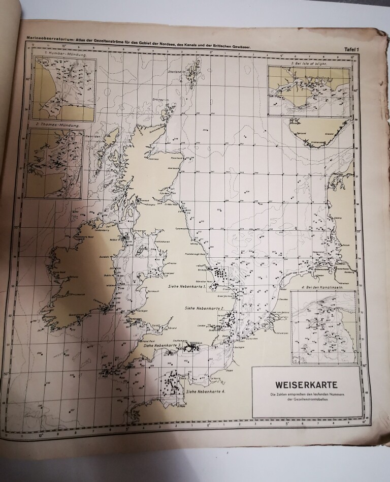 Atlas of North Sea currents and British waters