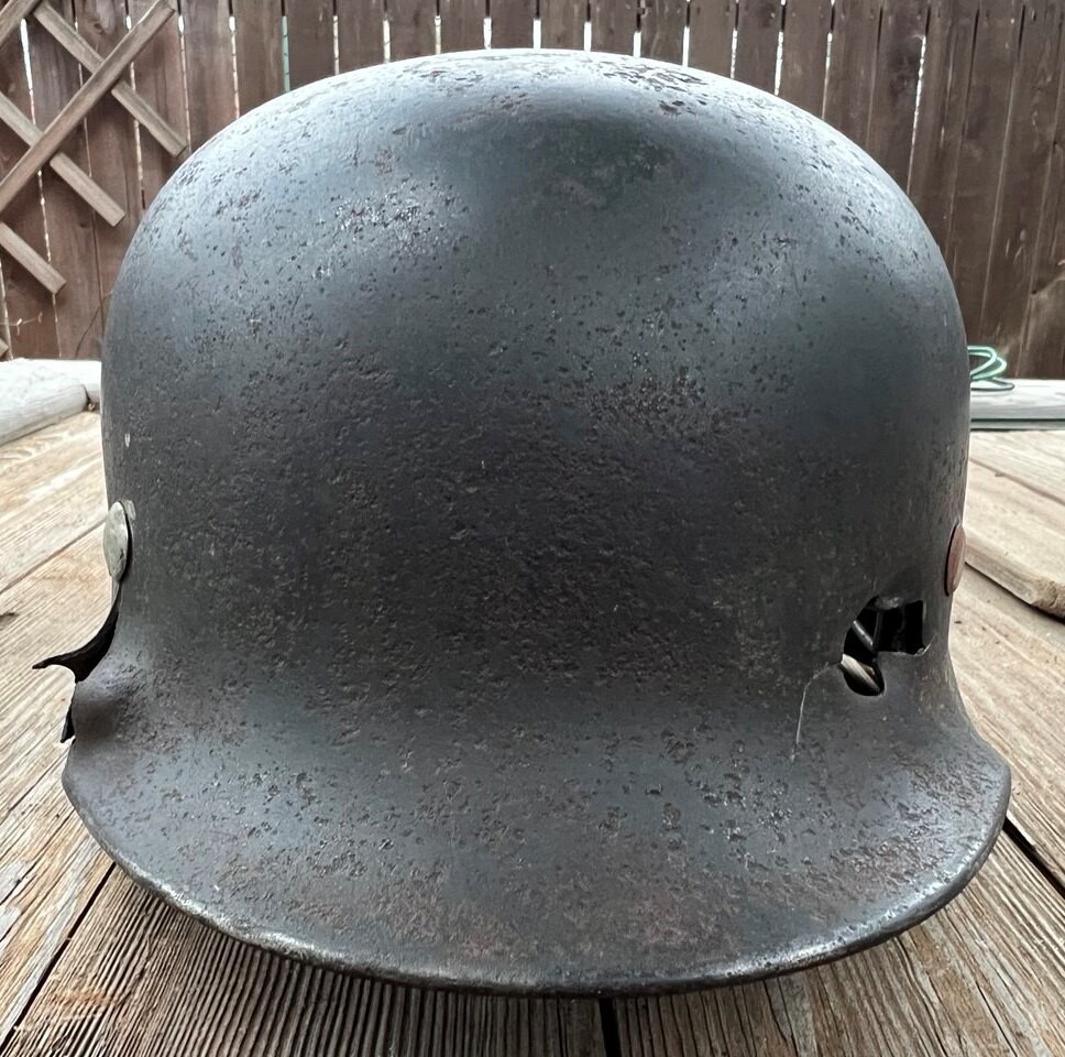 Wehrmacht helmet M40 / from Velikiye Luki