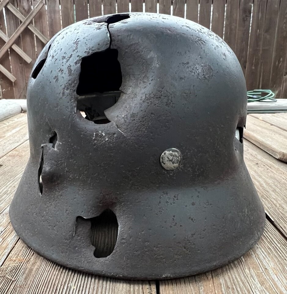 Wehrmacht helmet M40 / from Velikiye Luki