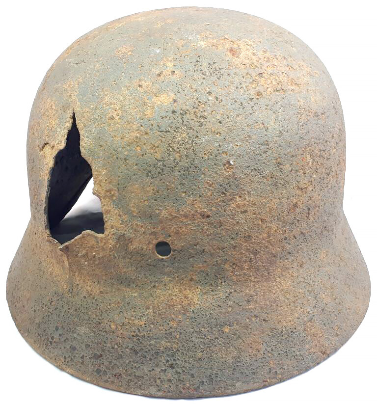 Helmet M40 + buckle "Gott mit Uns" / from Stalingrad