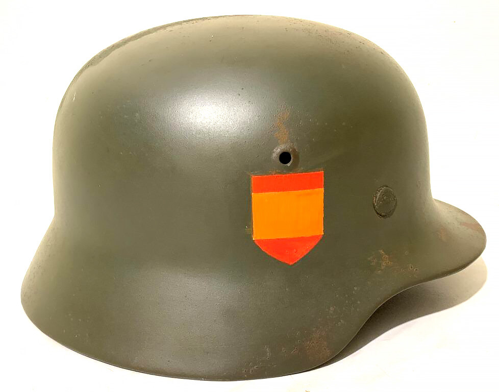 Restored German helmet 
