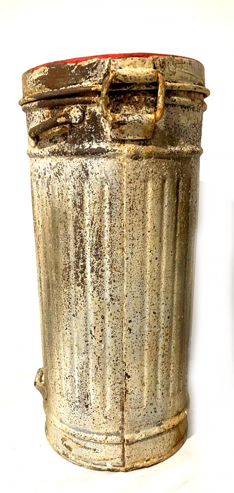 Restored German Gas mask canister