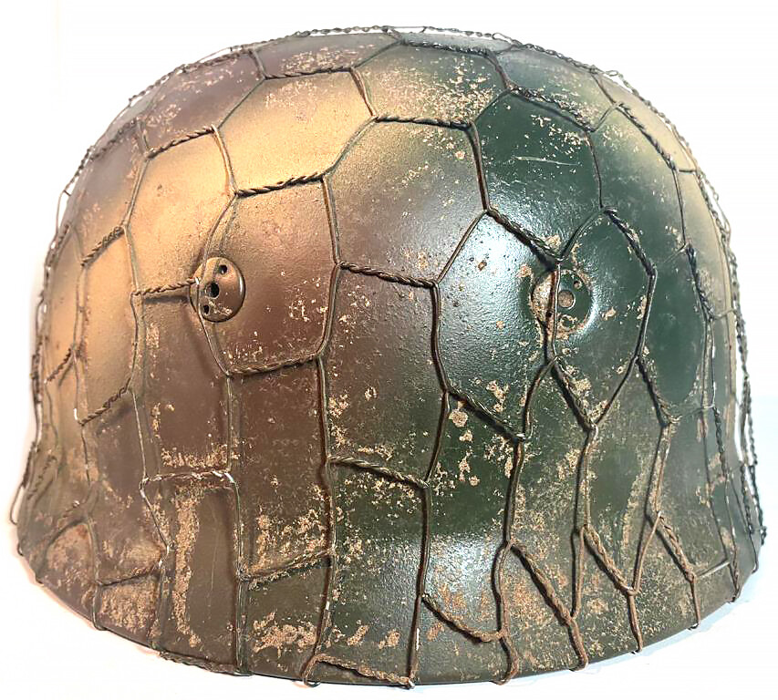 Paratrooper helmet M38 DD, historical reenactment