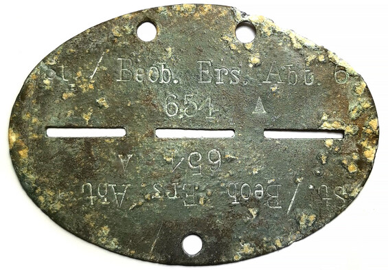 German Dogtag St./Beob.Ers.Abt.6 / from Stalingrad