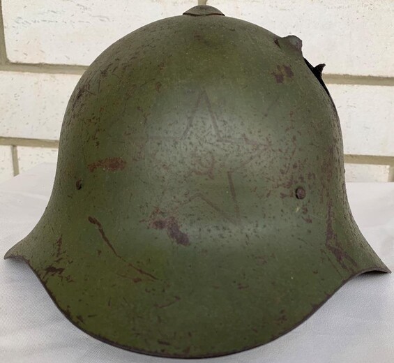 Soviet helmet SSh36 / from Murmansk