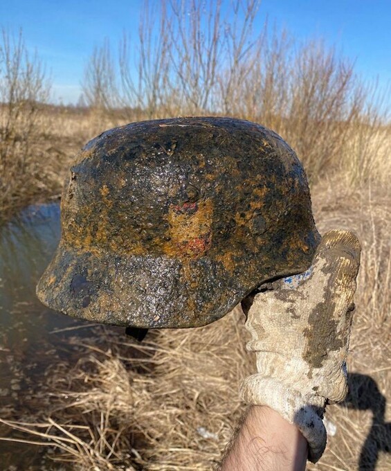 Blue Division helmet M35 DD / from Novgorod