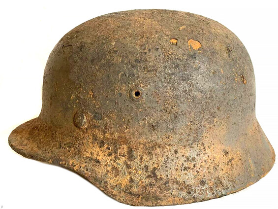German helmet M40 / from Demyansk pocket