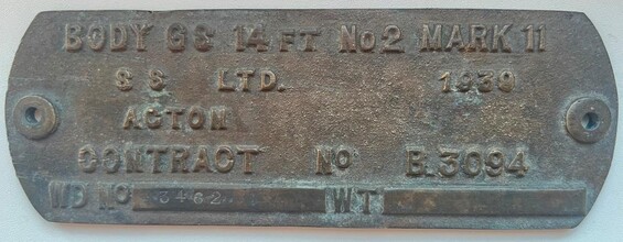 Bronze plate from equipment / from Stalingrad