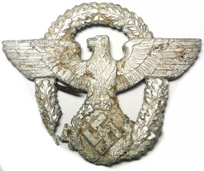 Nazi police officer visor cap eagle / from Konigsberg