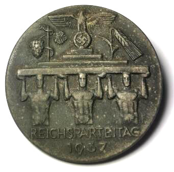 1937 Reichsparteitag badge / from Königsberg