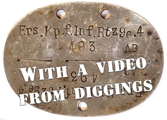 German dogtag Ers.Kp.f.Inf.Rtz.9e4 / from Stalingrad