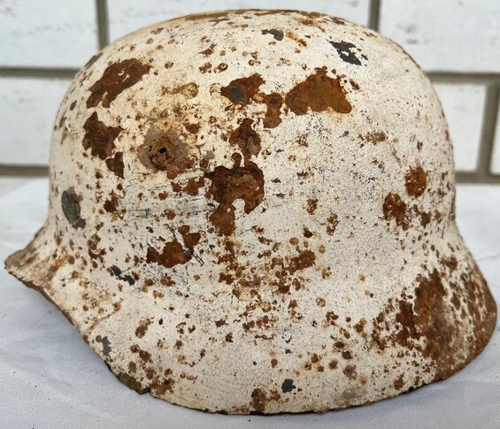 Winter camo helmet M35 / from Demyansk