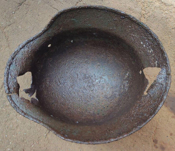 WH steel helmet from Stalingrad, Russia