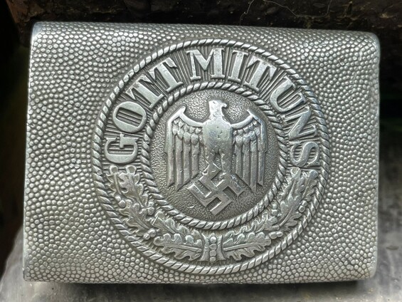 Wehrmacht belt buckle "Gott mit Uns" / from Stalingrad