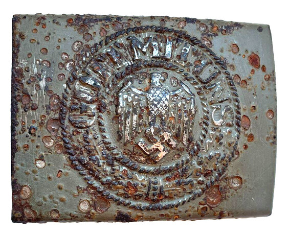 Wehrmacht iron belt buckle "Gott mit Uns" / from Stalingrad