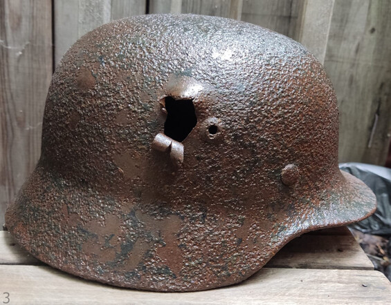 German helmet M40 / from Leningrad