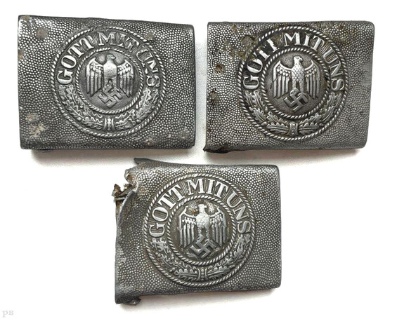 3 Wehrmacht belts with buckle "Gott mit Uns"