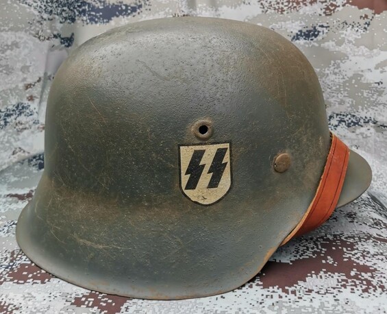 Restored German helmet M42, Waffen SS