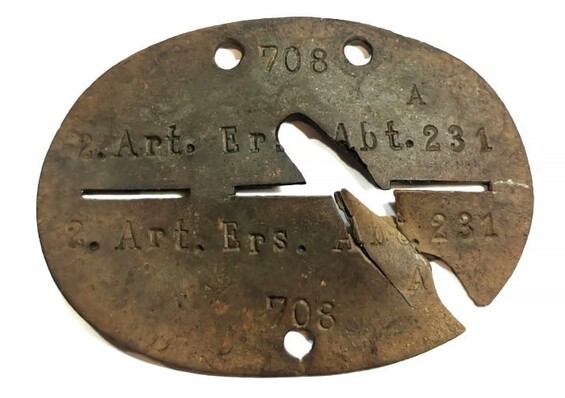 German dogtags Art.Ers.Abt.231 / from Stalingrad