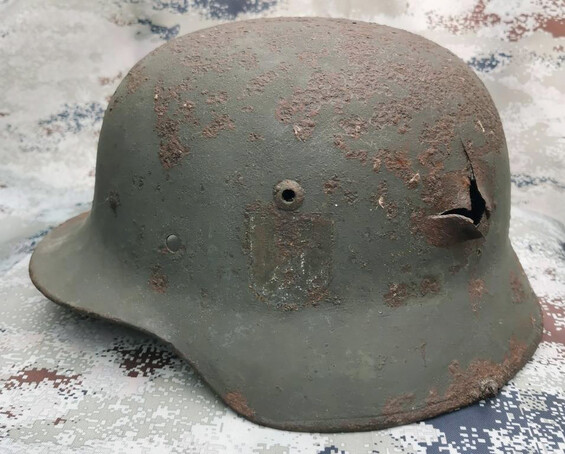 German helmet M35 DD / from Stalingrad