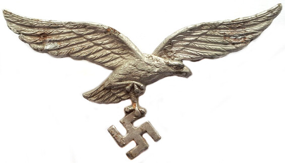 Luftwaffe officer's visor cap eagle / from Stalingrad