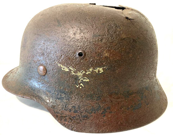 Luftwaffe helmet M35 / from Stalingrad