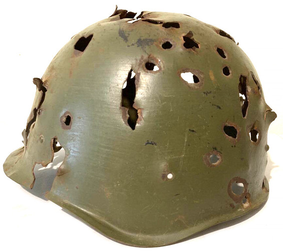 Soviet helmet SSh-40 / from Leningrad