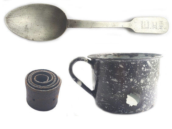 Soviet mug and spoon / from Stalingrad