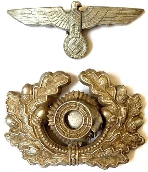 Wehrmacht visor hat eagle and visor cap wreath
