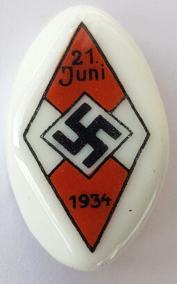 21 Juni 1934 Hitler Youth badge / from Koenigsberg