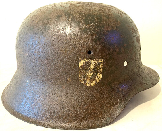 Waffen SS helmet M42 / from Kharkov
