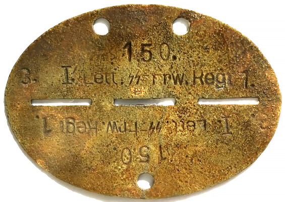 Waffen-ss dogtag / from Novgorod