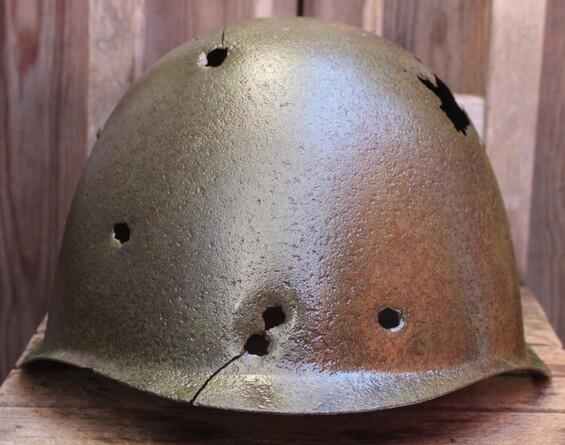 Soviet helmet SSh39 / from Vyazma