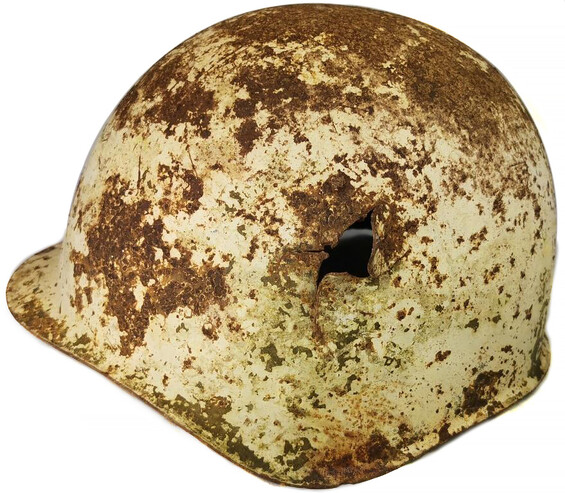 Winter camo Soviet helmet SSh39