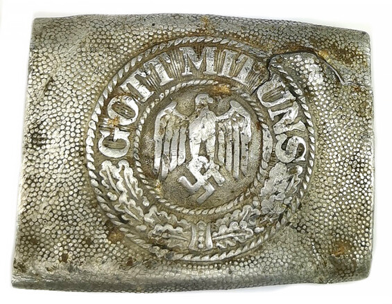 Wehrmacht belt buckle "Gott mit Uns" by SchmiedeburgRsgb Mettalwarrenfabrik / from Königsberg