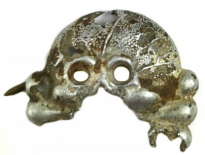 Panzer collar tab skull / from Koenigsberg