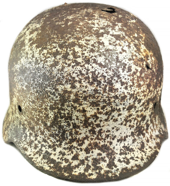 Winter camo German helmet M40 / from Belgorod
