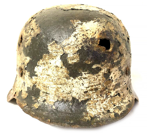 Restored German helmet M42