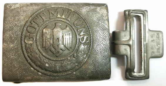 Wehrmacht belt buckle "Gott mit Uns" / from Stalingrad