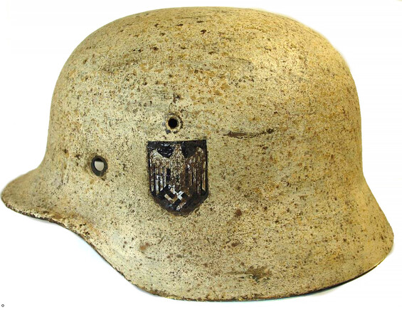 Restored Winter camo German helmet M35, Wehrmacht