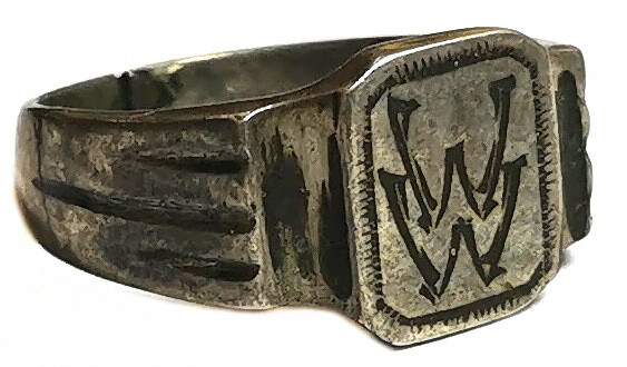 German ring with initials / from Leningrad