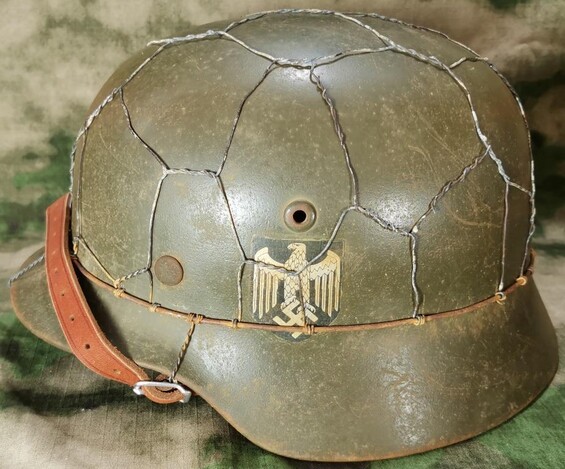 Restored German helmet M35, Wehrmacht