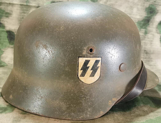 Restored German helmet M35 DD, Waffen SS