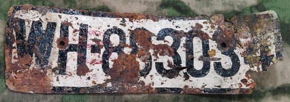 Wehrmacht vehicle registration plate / from Stalingrad